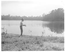 Boy fishing