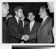 JFK shaking hands 