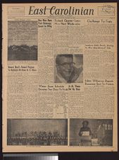 Front page of East Carolinian, 30 January 1958