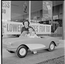 White Chevy car advertisement