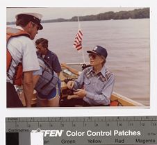 U.S. President Jimmy Carter on a U.S. Coast Guard boat