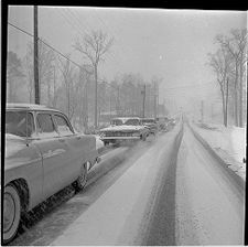 Cars in snow