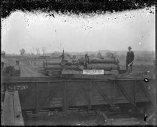 Man with engine for vessel