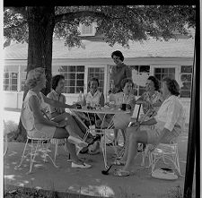 Golfers relaxing