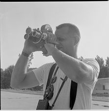 Roy Hardee filming wreck