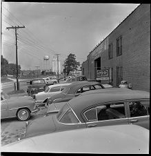 Cars at warehouse