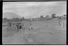 Wading in water