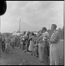 Lined up to see Kennedy