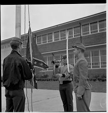 Confederate flag raising 