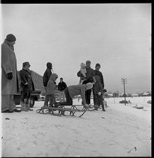 Children sledding