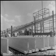 Concrete slabs at stadium 