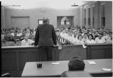 Public meeting at courthouse 