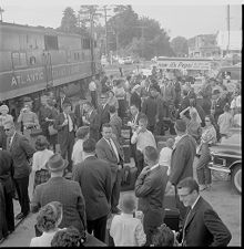 Boarding train