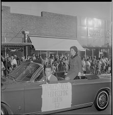 Homecoming queen in parade