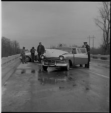 Wreck on bridge