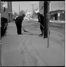 Shoveling snow