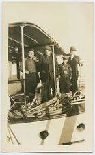 Babe Ruth, Fred I. Sutton Jr., and two unidentified men