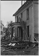 Walking through debris