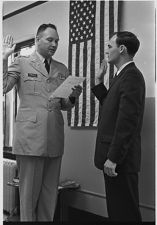 Man being sworn in 