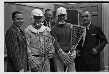 Jenkins with lacrosse players