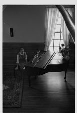 Woman with piano