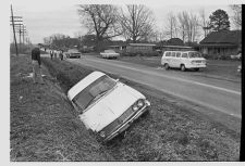 Car in ditch