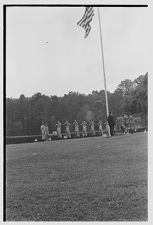 Saluting flag