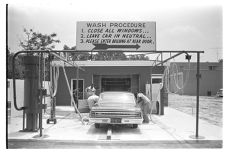 Working at car wash