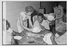 Volunteers at nursing home 