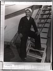 Walter Lechowicz on board the USS Cache