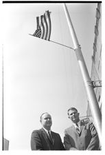 American Legion flag raising 