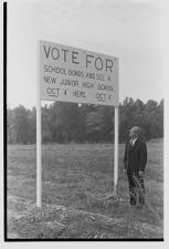 Dr. Aycock and school bond sign 