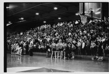 Memorial Gym packed for basketball 