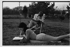 Women sunbathing