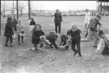 Easter egg hunt at Guy Smith Stadium