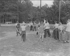 Young boys playing baseball 