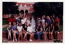 Students at Wright Fountain