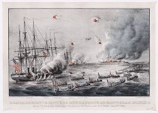 Bombardment & capture of the forts at Hatteras Inlet: by the U.S. Fleet under Commodore Stringham and the forces under Genl. Butler, Aug. 27th, 1861