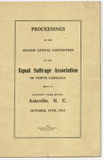 Proceedings of the second annual convention of the Equal Suffrage Association of North Carolina