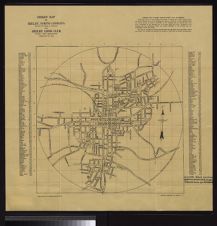 Street map of Shelby, North Carolina drawn by Dean F. Duncan for Shelby Lions Club.