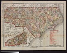 North Carolina railroads Rand, McNally & Co.