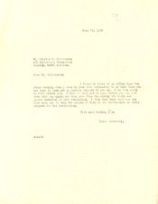 Letter form Junius D. Grimes to Charles C. Crittenden