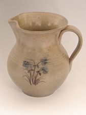 M.L. Owens Pottery, Salt Glazed Pitcher, 20th C