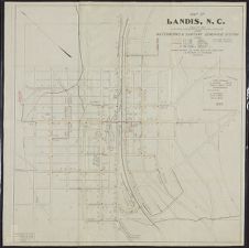 Map of Landis, N.C. showing waterworks & sanitary sewerage system /J.B. McCrary Co., Engineers, Atlanta, Ga.