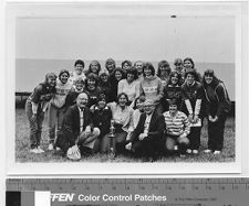 Sigma Sigma Sigma members with trophy