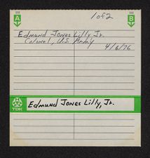 Edmund Jones Lilly, Jr., oral history interview, April 6, 1976 and October 6, 1976