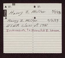 Harry Z. Miller oral history interview, February 7, 1999