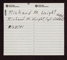 Richard M. Wright oral history interview, April 28, 2001