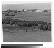 Air Force members in formation