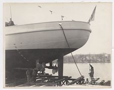 The stern of the General Samuel M. Mills under construction